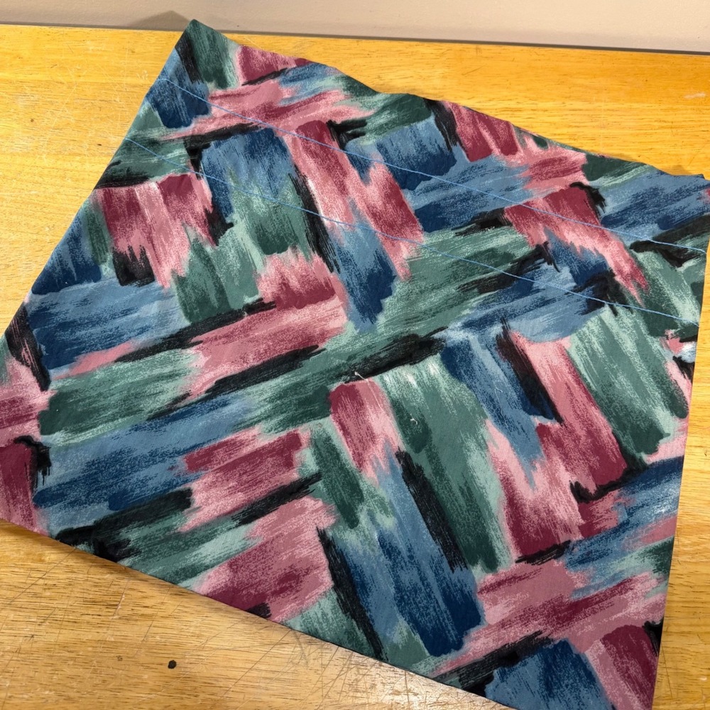 Springs Valance 84x15 80s Multi Color Vtg Abstract Brushstroke Rod Pocket USA